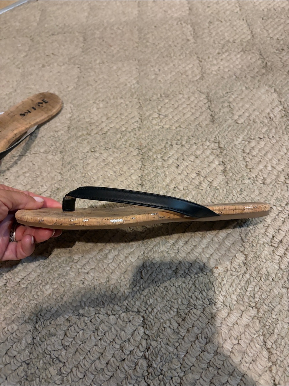 Kork-Ease Black Strap Cork Footbed Flip Flop - Picture 7 of 11